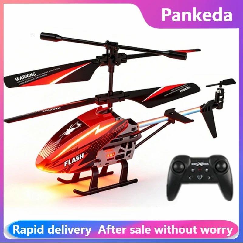 J29 Remote Control Helicopter 2.4G 3.5CH Rc Drone Durable Charging Toy UAV Model Outdoor Aircraft Helicoptero Seven-color Lights