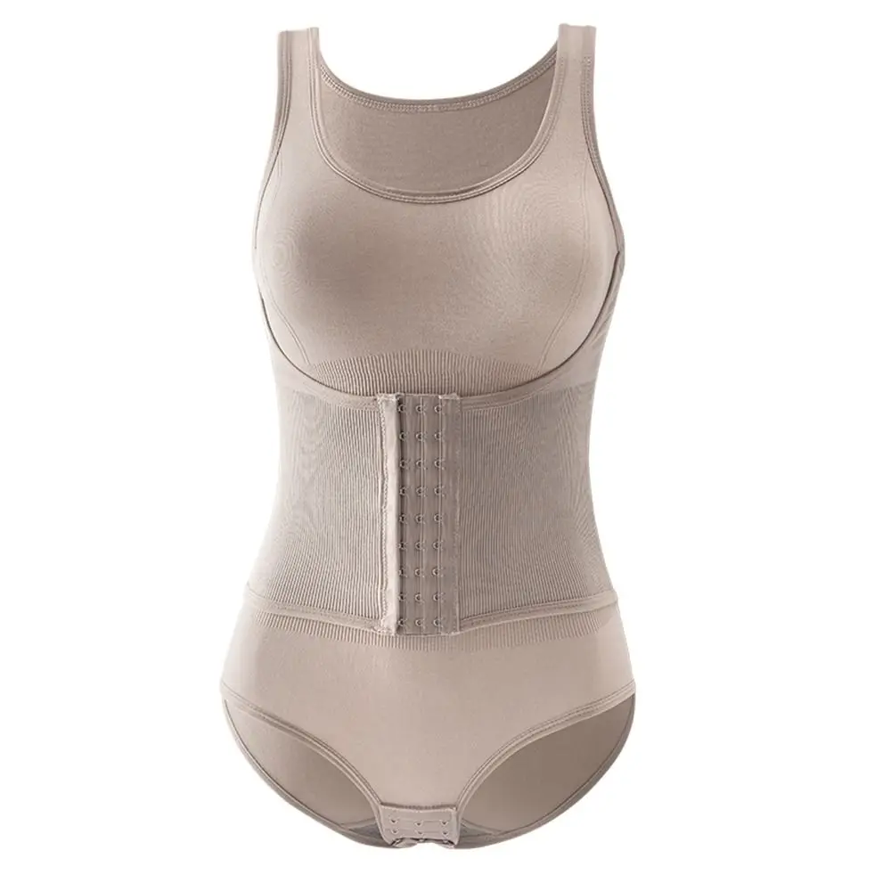 بدلة تنحيف نسائية مع حزام بسحاب، مشد للتحكم في البطن بالكامل، ملابس داخلية لتشكيل الجسم بمقاس كبير