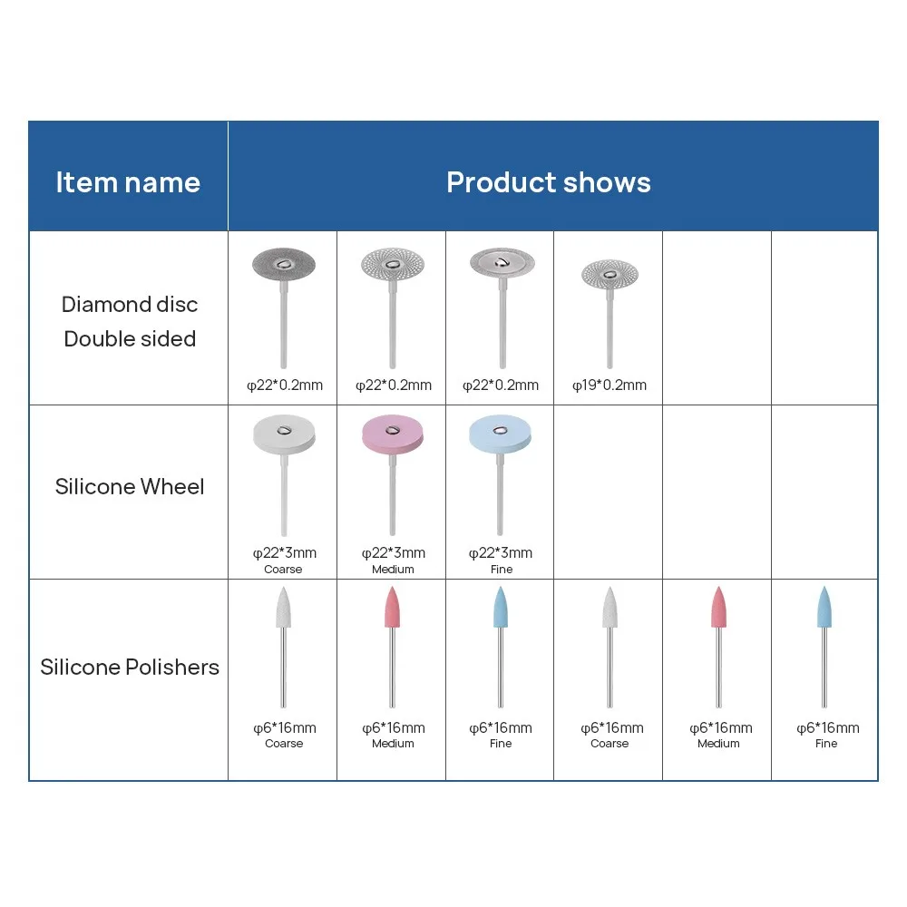 1 Doos (Totaal 35 Stks/doos) Azdent Dental Lab Polijsten Kit Keramische Porselein Slijpen Tandarts Gereedschap