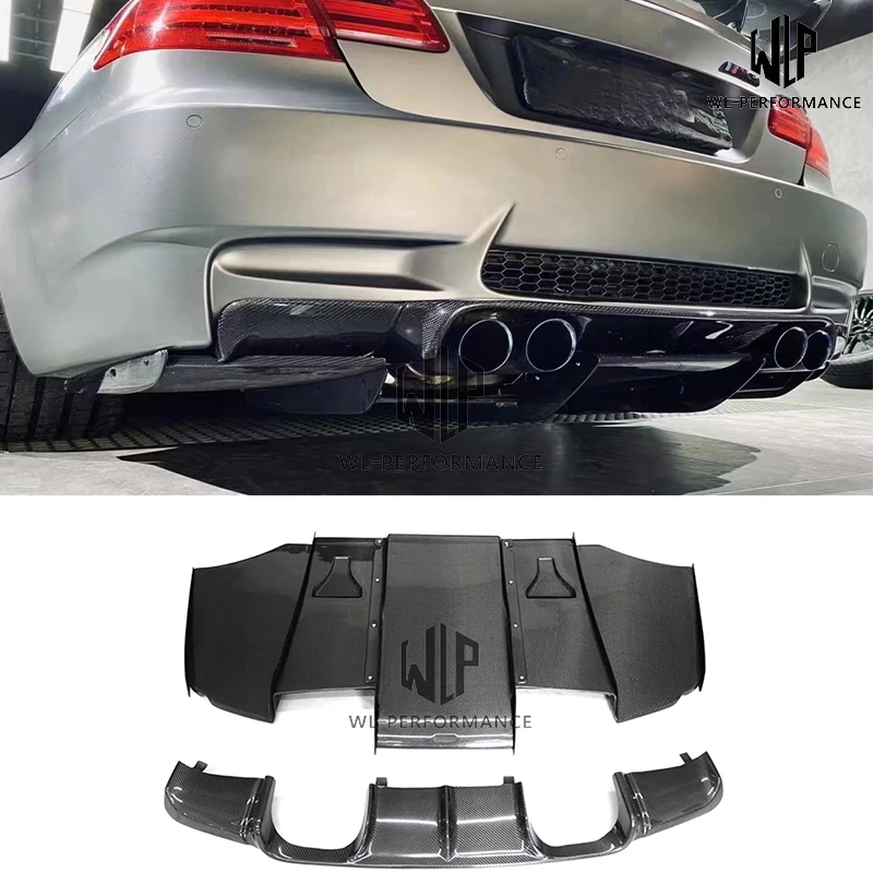 E9x E90 E92 E93 M3 High Quality Carbon Fiber Rear Bumper Lip Diffuser for Bmw E90 E92 E93 M3 V Style Car Body Kit