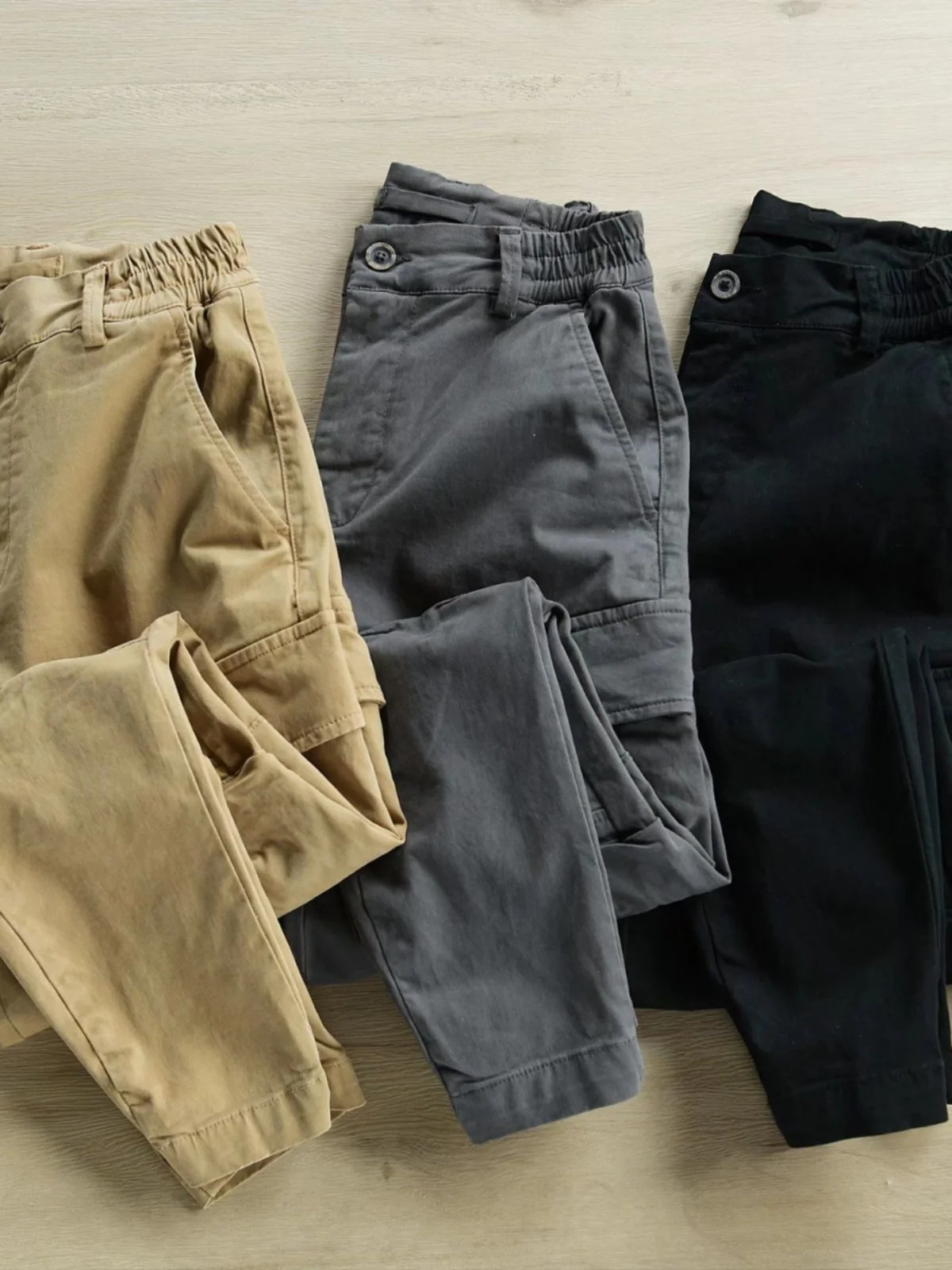 

Men's Workwear Cotton Trousers Multi-Pocket Tear-Resistant Casual Pants Comfortable Loose Fit Spring Autumn Fashion Brand