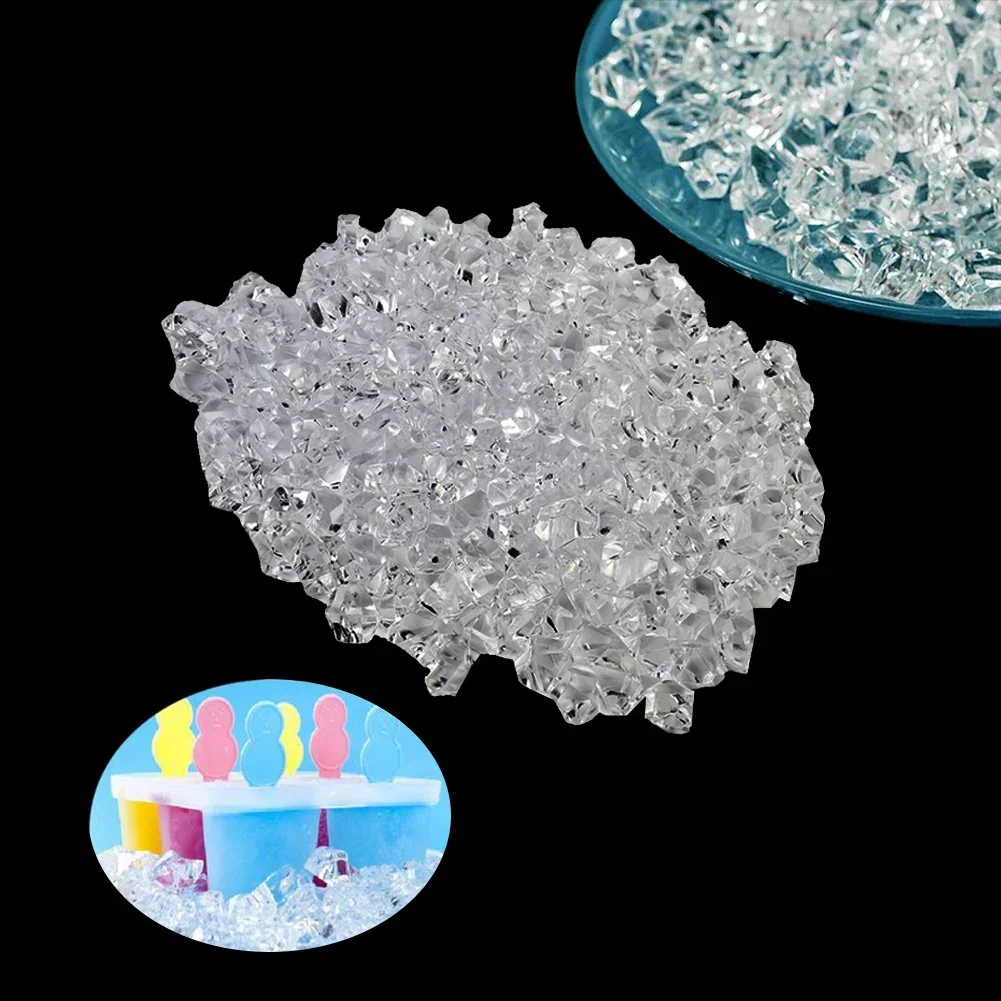 1000 개 11x14MM 투명 아크릴 다이아몬드 크리스탈 얼음 바위 돌 꽃병 보석 창 웨딩 파티 장식 색종이 테이블 분산 비즈