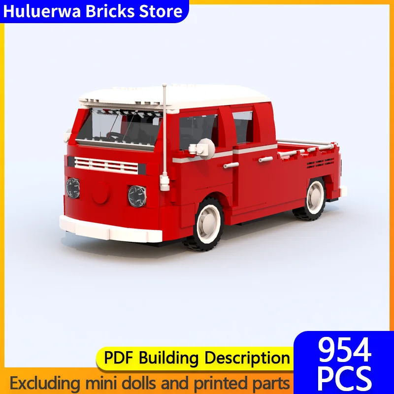 

Модель скоростного гиперкара MOC, строительные кирпичи, Kombi, ретро пикап, модульная технология, подарки, праздник, сборка, детские игрушки, костюм