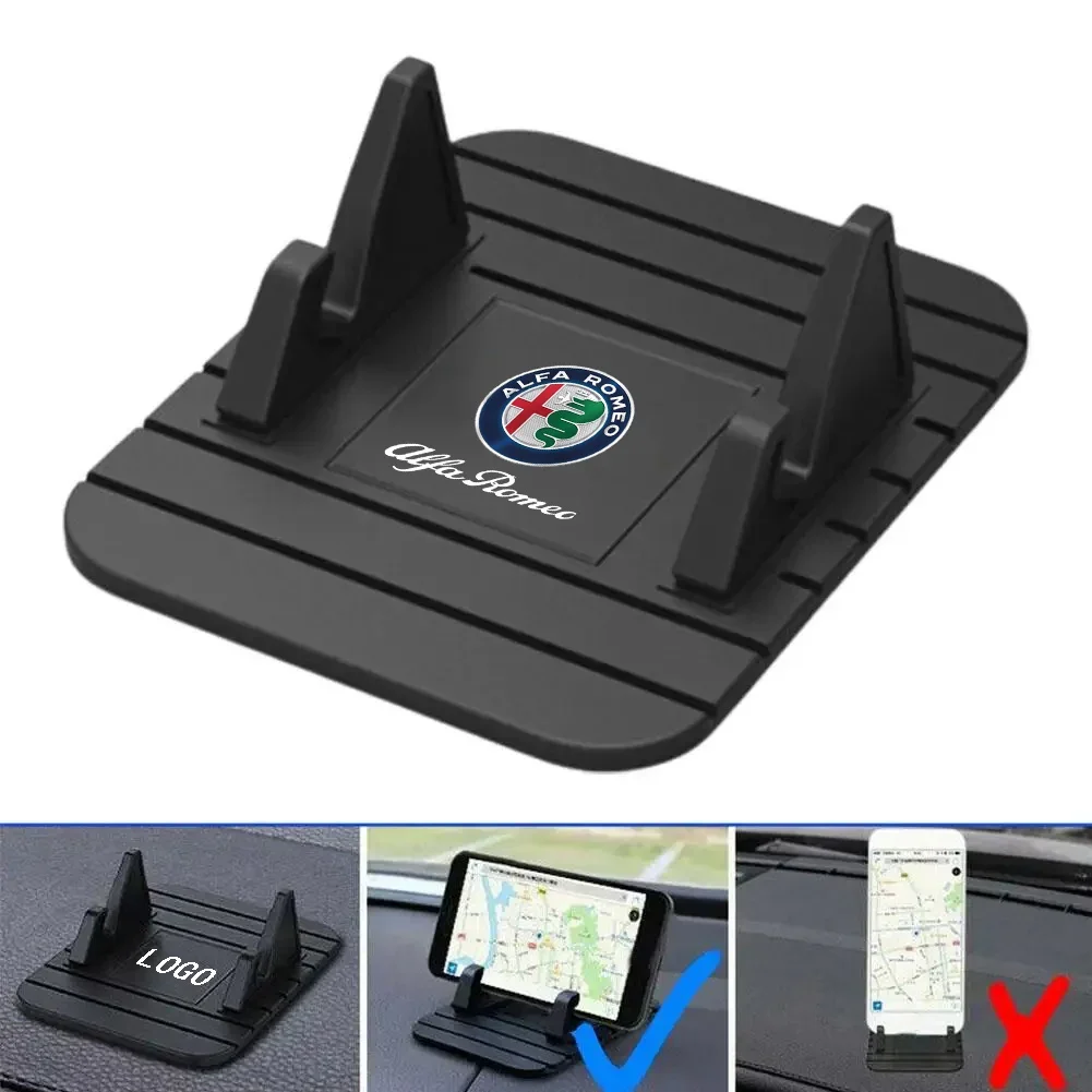 Para alfa romeo giulia stelvio giulietta 156 159 mito tonale silicone suporte do telefone do carro anti-deslizamento suporte de montagem gps