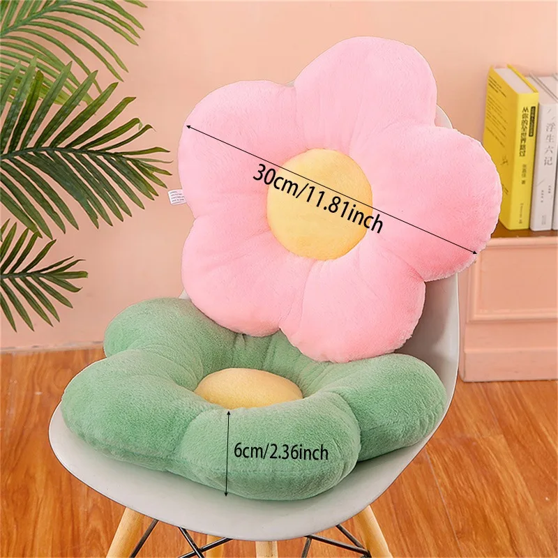 30cm Stuffed Five Petal Flower Cushion Girly Room Decor Sunflower Pillow Bay Window Flower Setting for Kids Bedroom Seat Pillow