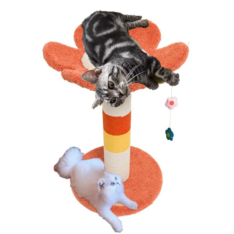 Cat Scratching Multi Color Flower Cats Pet Scratchers Post Wall Climbing Tree Cat Training Supplies Pets Furniture Accessories