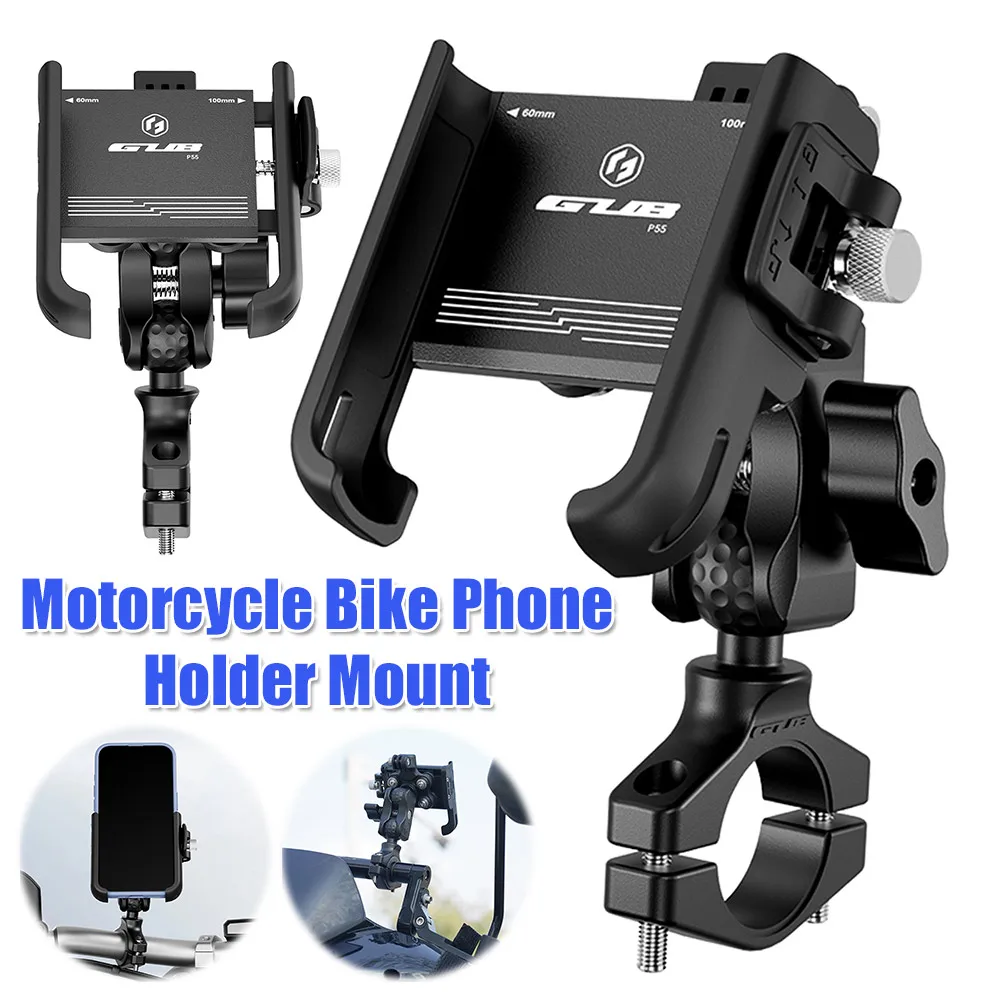 Bicycle Phone Holder Not Block Camera Bicycle Scooter Phone Clip with 720 Degree Rotation for 4.7-7.2 Inch Smartphones
