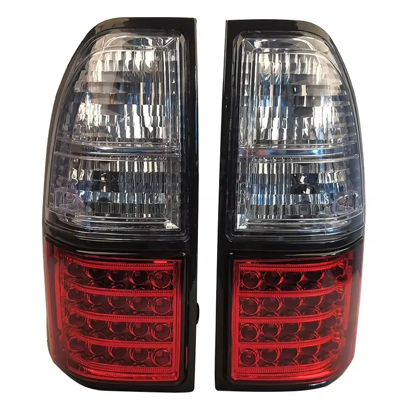 Car Modified LED Red and White Taillights Rear Brake lights For Toyota Prado KZJ95 VZJ95 FJ90 LC90 FJ95 3400 1998 TO 2002