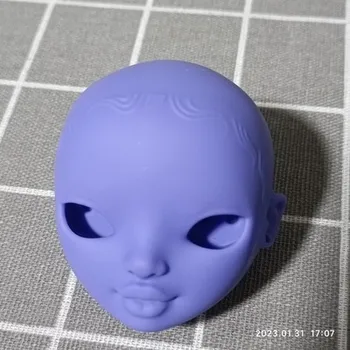 002 1/6 snodato grande bambola di capelli colorati testa grande accessori originali fai da te viola bambola di capelli bianchi corpo arcobaleno 3 dongcheng