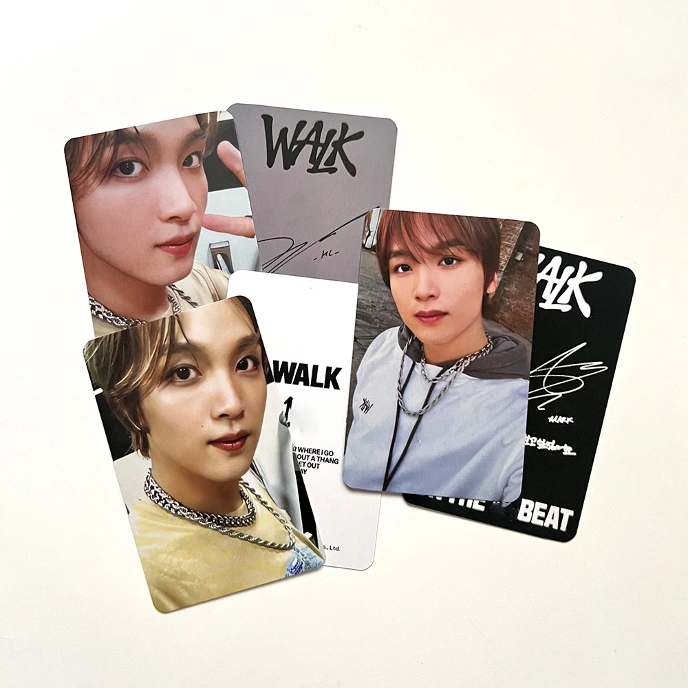 5 قطعة/المجموعة KPOP Haechan المشي على ألبوم الضرب بطاقات الصور الأزياء على الوجهين Selfie Lomo بطاقات بطاقة بريدية المشجعين عيد ميلاد جمع #4