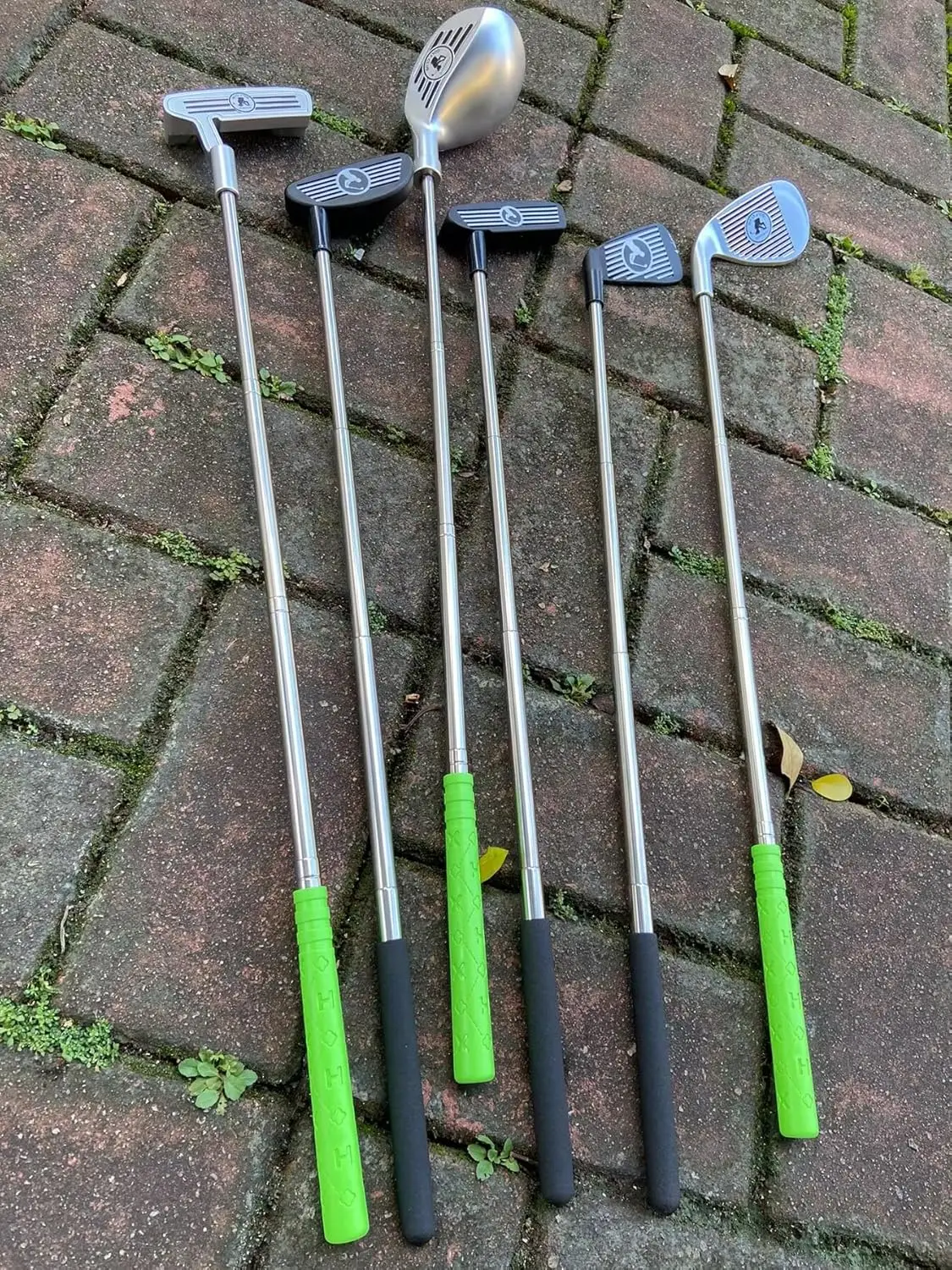 2-in-1 6-pole telescopic golf 26 inch (66CM) accessory set for 3-6 year old children's entertainment golf with large green simul
