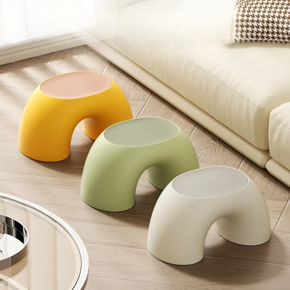 Creative Rainbow Stool Simple Ring Small Bench Home Rounded Comfortable Stool Durable Non-slip Shoe Changing Stool Ins