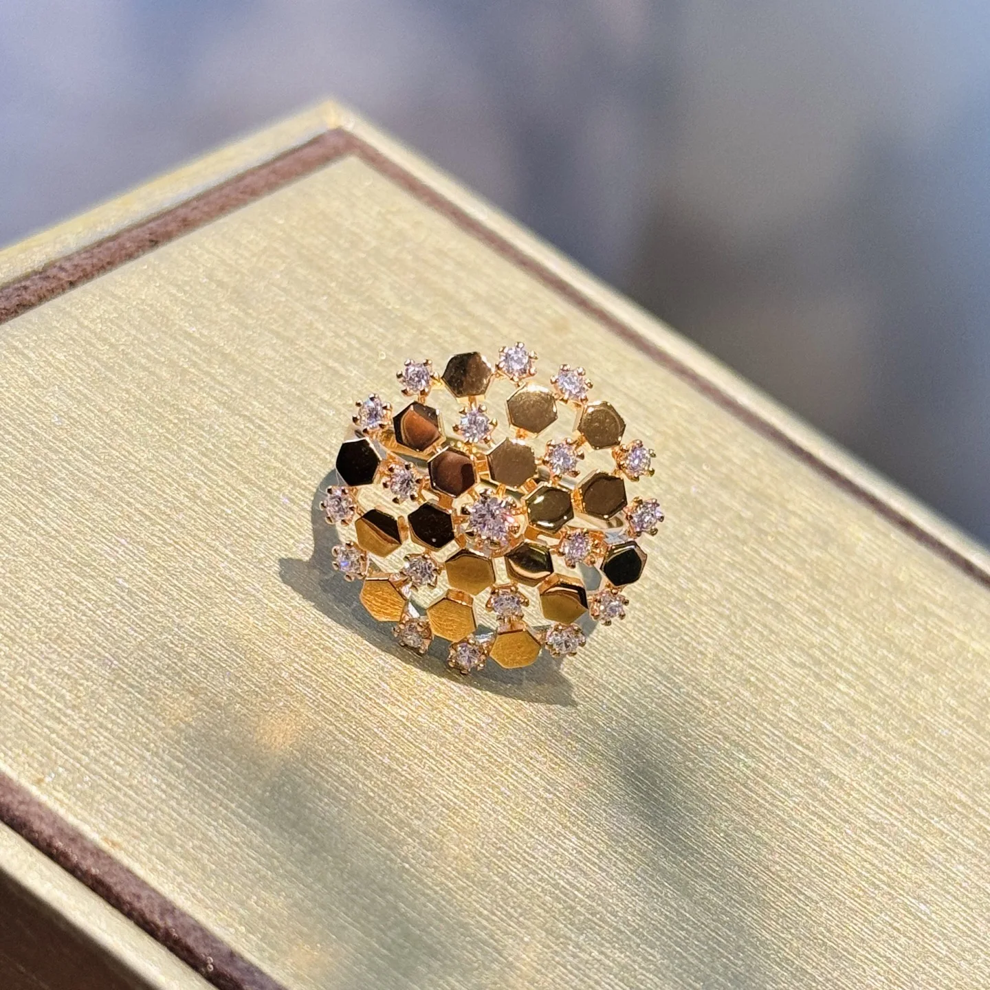 

100% стерлинговое серебро 925 пробы, новый стиль, сотовый стиль, кольцо со снежинкой и цирконием для женщин, ювелирные украшения