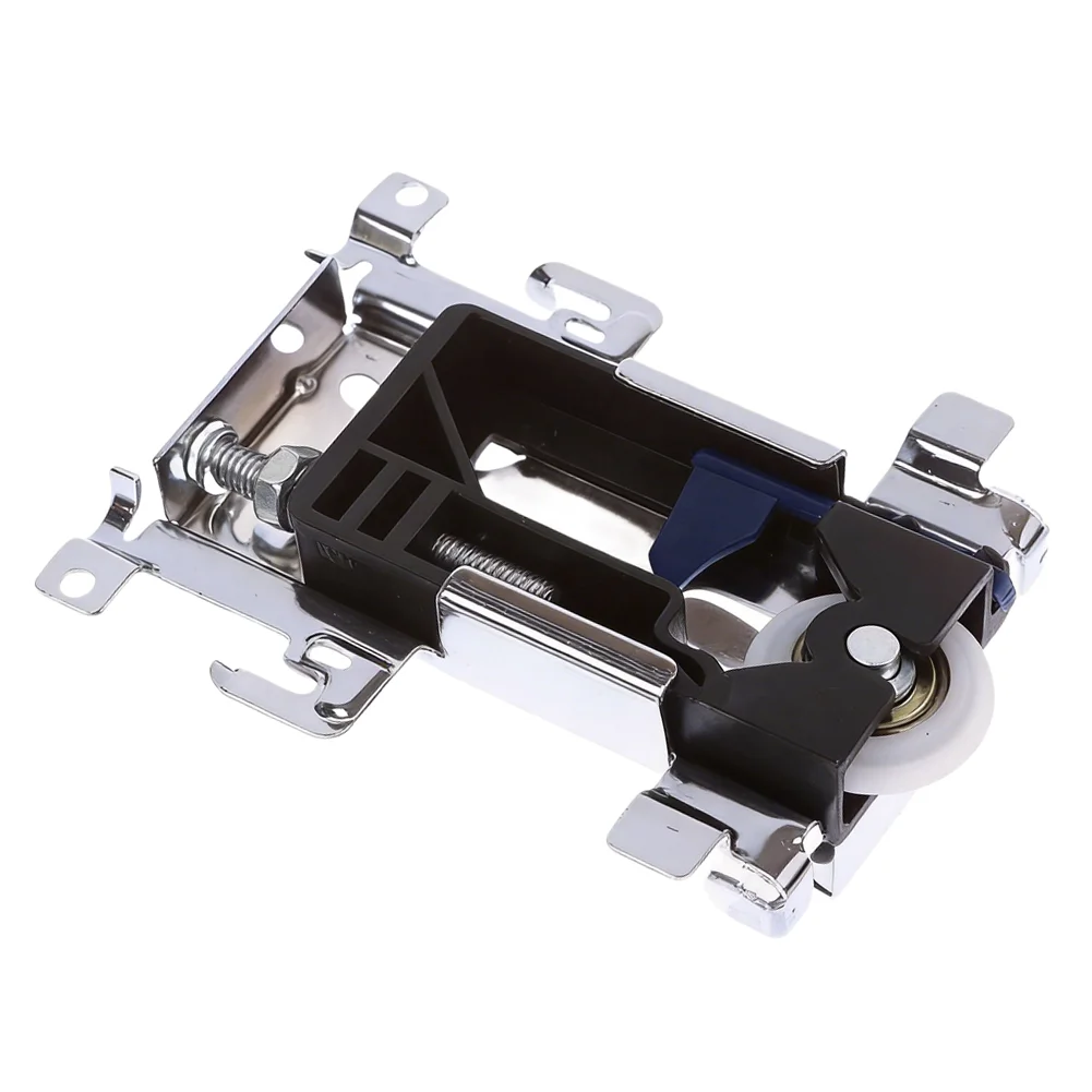 Wooden Door Floor Pulley for Sliding Wardrobes Stainless Steel Core PVC Housing Gray Bulletproof Clip 30kg Rated