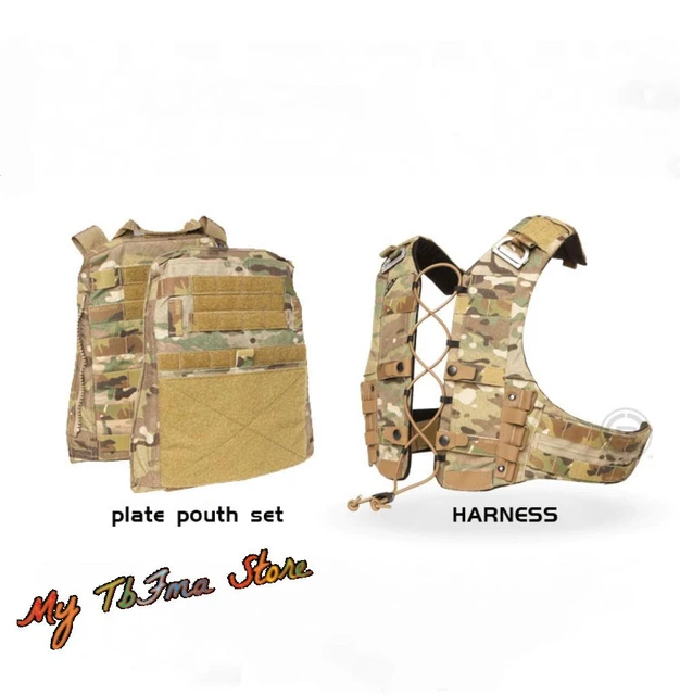 Tactical Vestt AVS MBAV Type H HARNESS Connected To Crye Precision AVS MBAV  Plate Pouch Set Compatible with MOLLE System - AliExpress