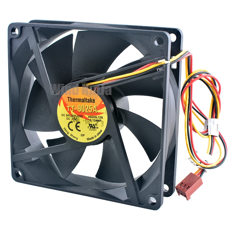 （2pcs）Quiet Cooling 92mm Fan A9225L12S 9.2cm 1200rpm 12V 0.12A 3-Pin Chassis CPU Cooler for Enhanced Heat Dissipation