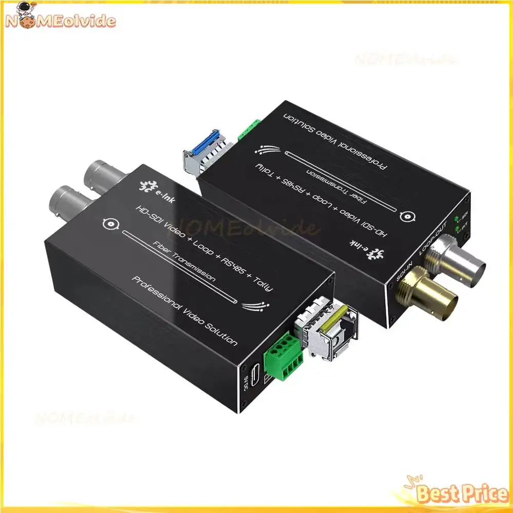 Mini HD/3G SDI Extender With RS485 Tally Loop Output Fiber Converter 1080P 30Hz/60Hz Optical Transceiver LC 20Km