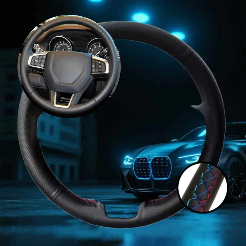 Customized Car Steering Wheel Cover For Land Rover Discovery Sport 2015 2016 2017 2018 Car Accessories Hand-sewn Steering Wrap