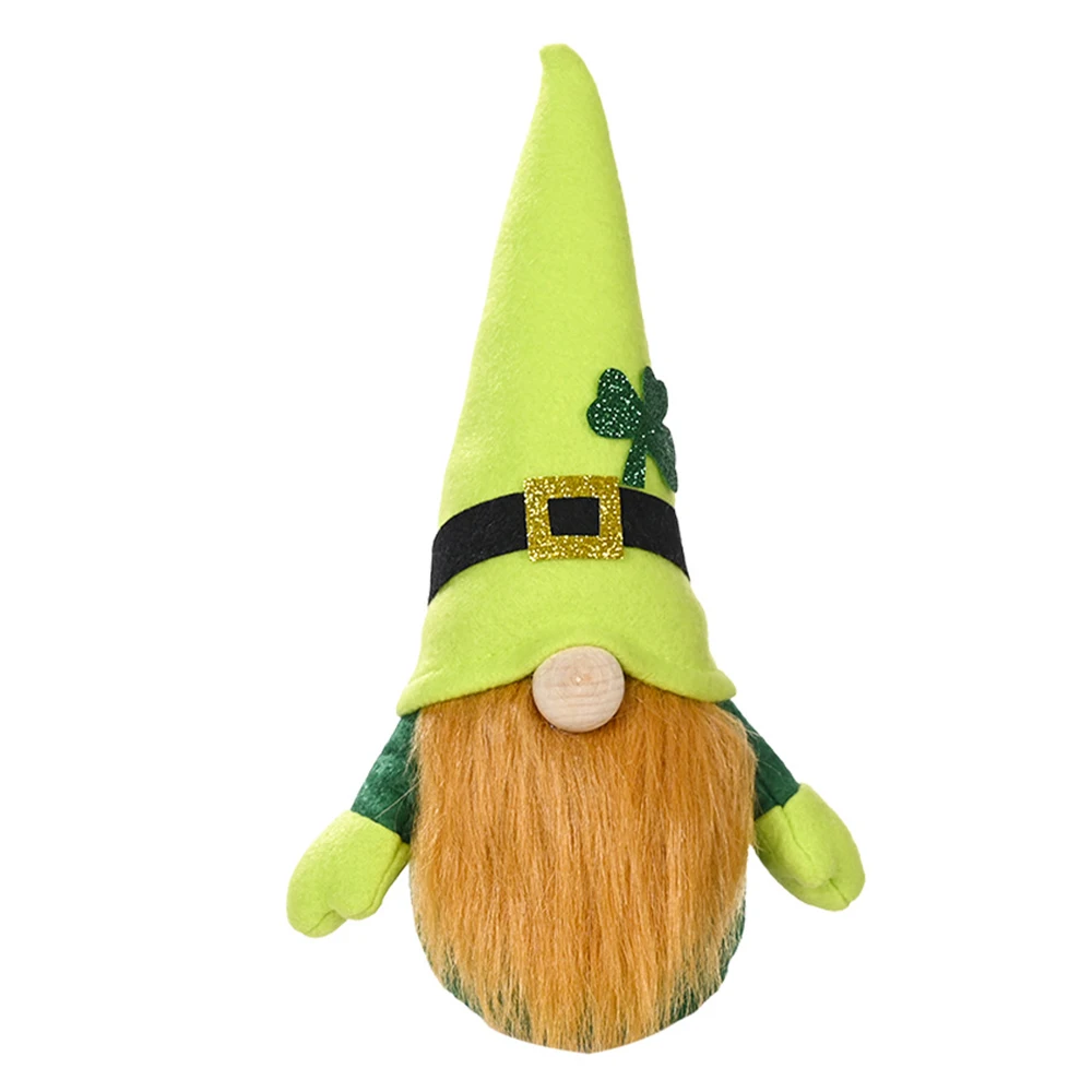 St.Patrick's Day Gnome Plush Elf Decorations - Saint Patrick's Day Irish Decorations, Home Table Ornament, A Green