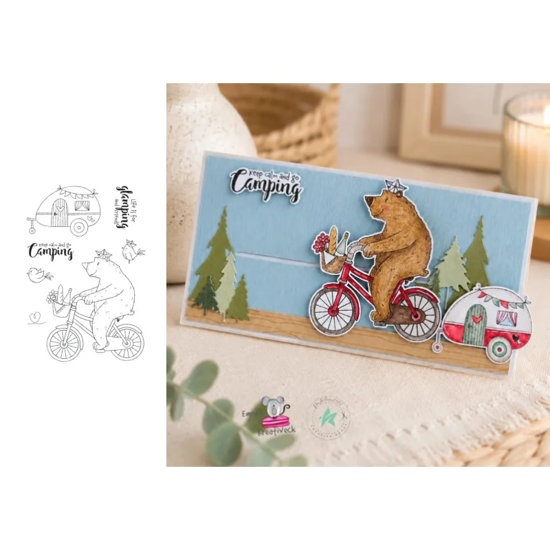 Neues Produkt Vorverkauf Box Eltern-Kind Stanzformen und Stempel DIY Scrapbook Album Dekoration Geprägtes Papierkarten-Set