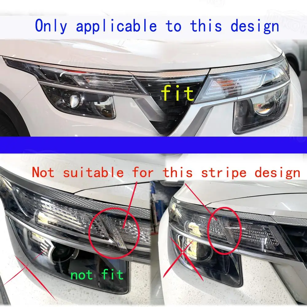 For Kia Seltos KX3 2019-2021 Glass Headlight Cover Auto Transparent Lampshade Case Lamp Lens Shell Car Replacement Headlamp Caps