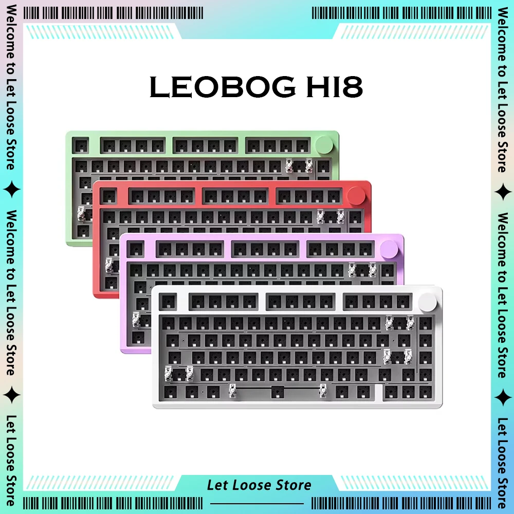 Leobog Hi8 Aluminum Alloy Hot Swap Mechanical Keyboard Kit Bluetooth Wireless Tri-Mode Keyboard Kit Custom Gamer Keyboards Kits