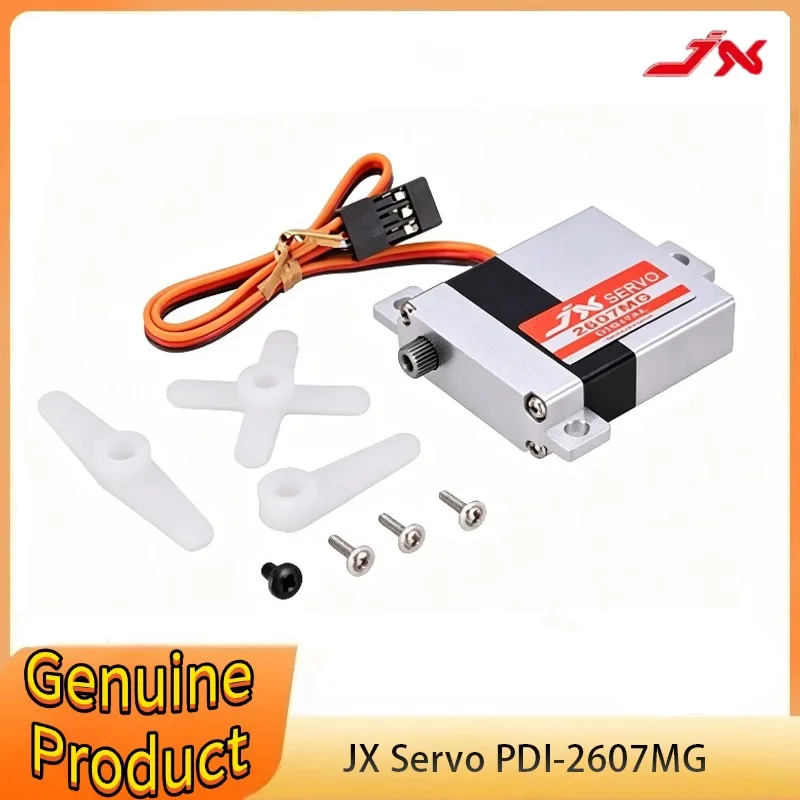 

JX RC Servo PDI-2607MG 7.2kg 0.13sec Digital Full Metal Aluminium Case Wing Servos Motor For RC Drone Glider Dual Ball Bearing