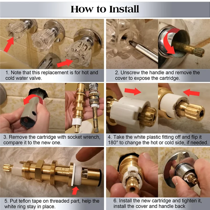 【24 Hours Sale】2Pack  Disc Cartridge Replacement For 910-030, Shower And Faucet Stem Compatible For Pfister, Shower Valve
