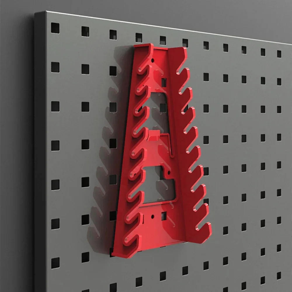 Soporte de llave de gancho de herramientas de plástico de múltiples ranuras, organizador de herramientas de almacenamiento de estante de paleta multifuncional