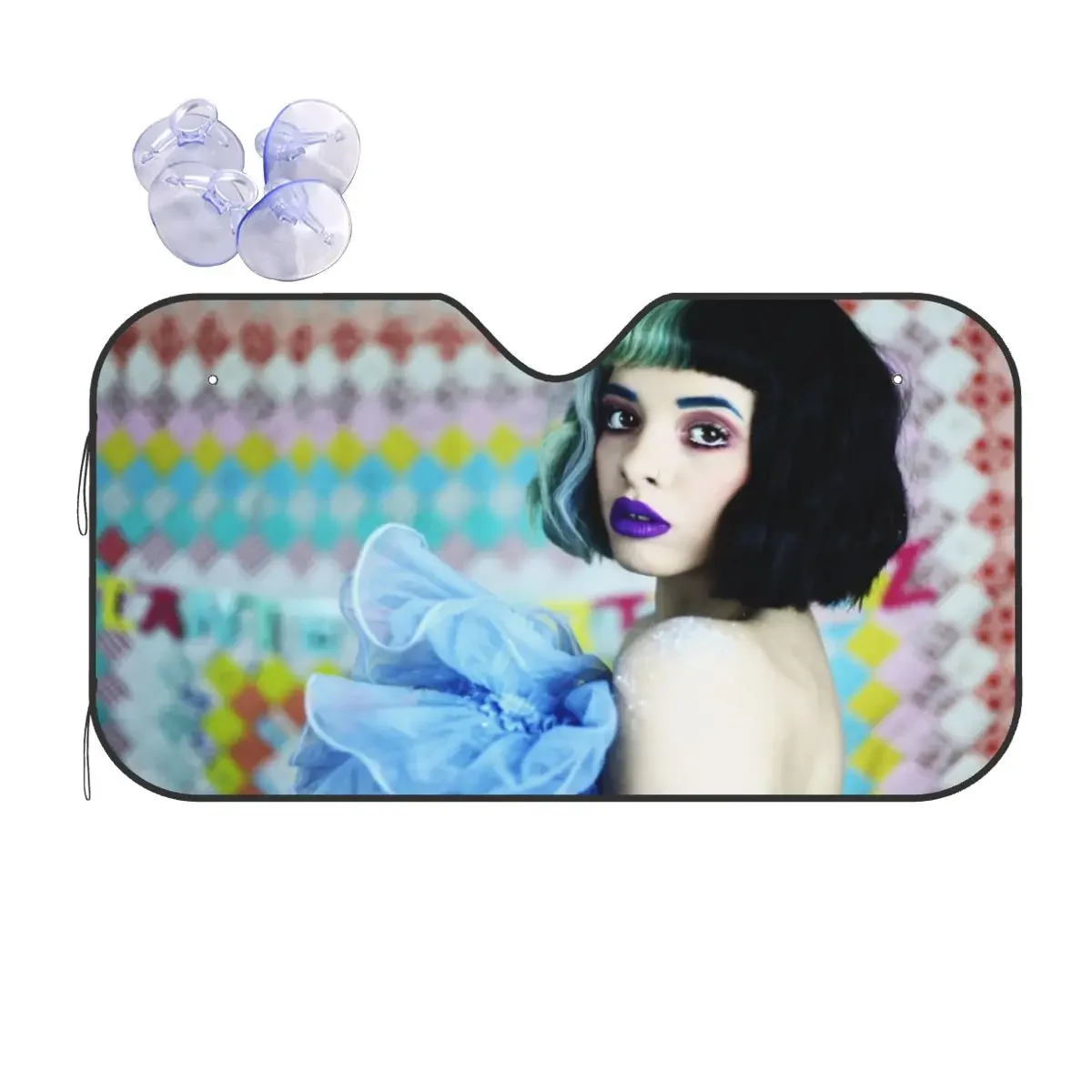 Melanie Martinez Singer Crybaby Music Polyester Windshield Sunshade 76x140cm Foils Car Sunshade Ice Shield Dust Protection