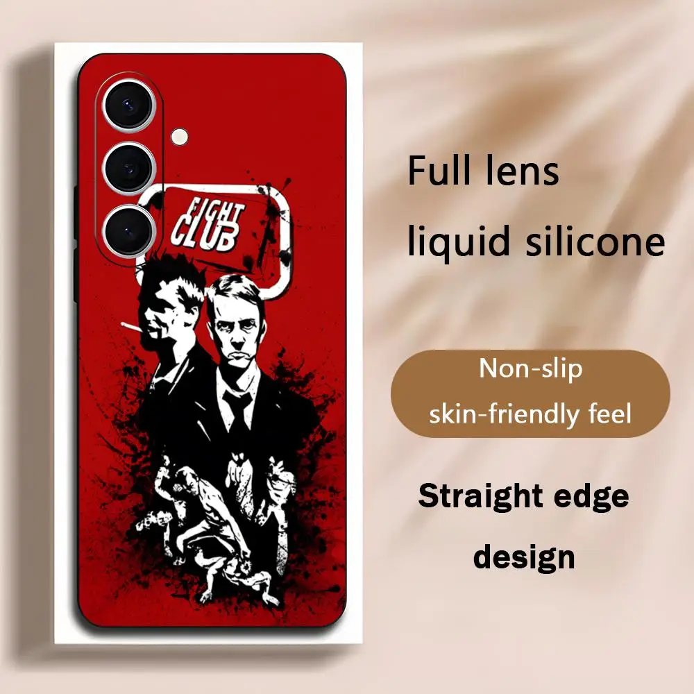 Fight Club Classic Movie  Phone Case For Samsung Galaxy S26 S25 S24 S23 S22 S21 Plus Ultra Fold A Soft Black