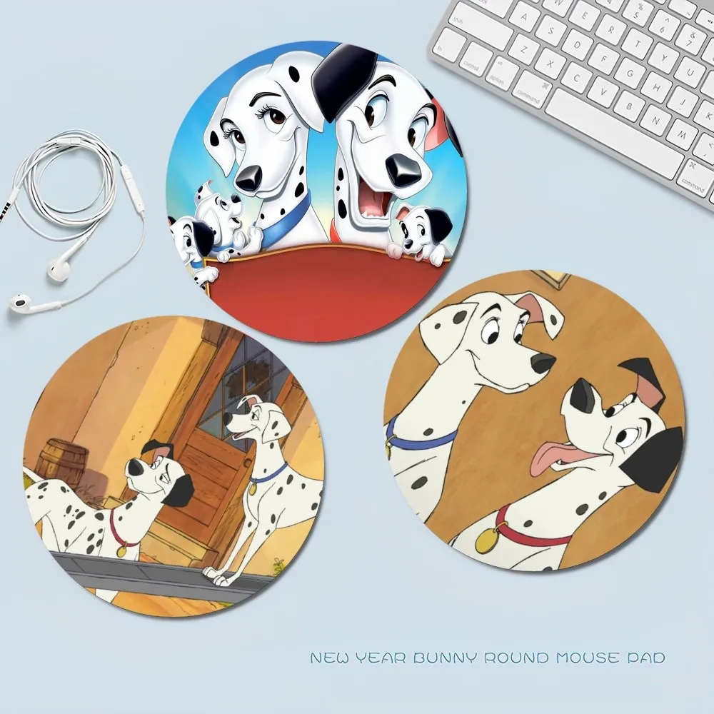 Disney One Hundred and One Dalmatians  Mousepad Small Round Speed Version Game Computer Keyboard Office Table Mat PC Mouse mat