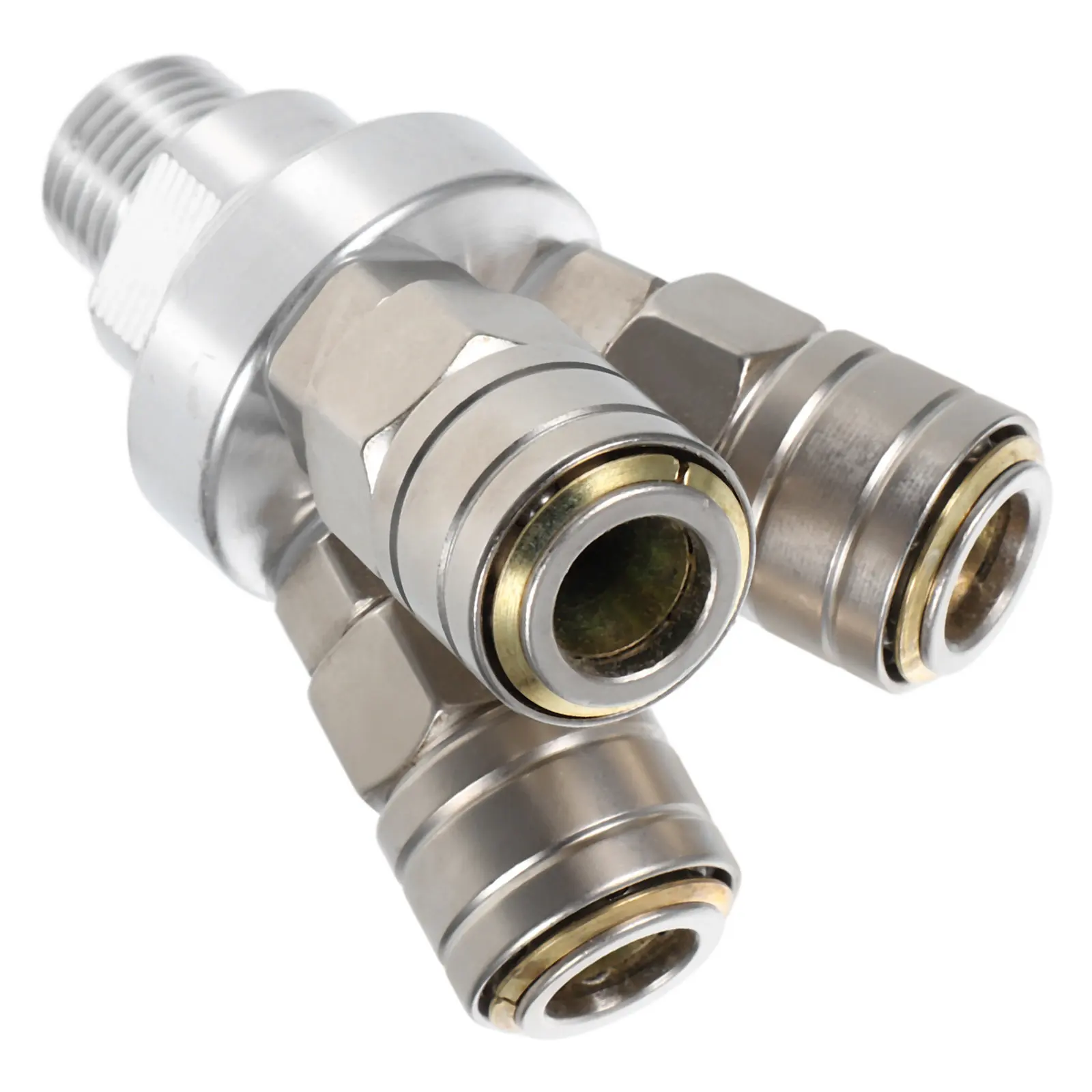 Air Hose Splitter Couplers 3 Way Manifold Quick Connect Fittings Pneumatic Air Compressor Accessories Pneumatic Connectors