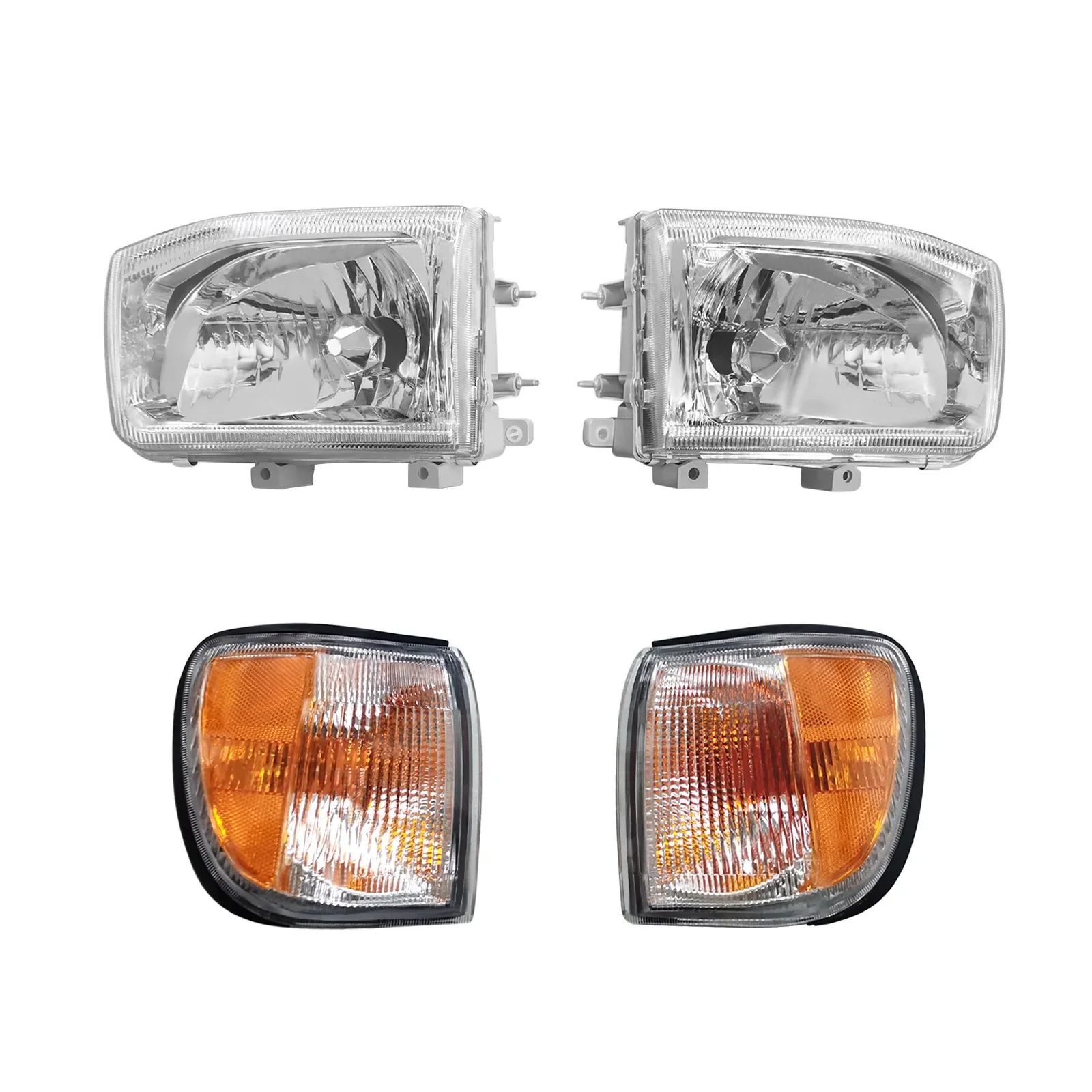 

4Pcs Headlights+Corner Lights For Nissan Pathfinder 1999-2004 Left+Right Side OEM 260102W625, 260602W625, 261252W625, 261202W625