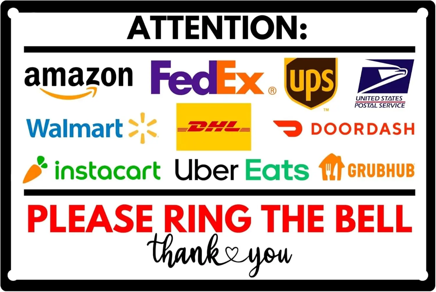 Package Delivery Sign For Front Door, Rust-Proof, Made In The US, Metal Sign For Front Door/Entry/Porch (12 x 18 Inch) sign sign