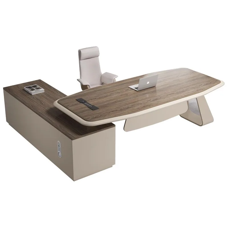 Boss table simple modern fashion general manager office president large desk office table and chair combination
