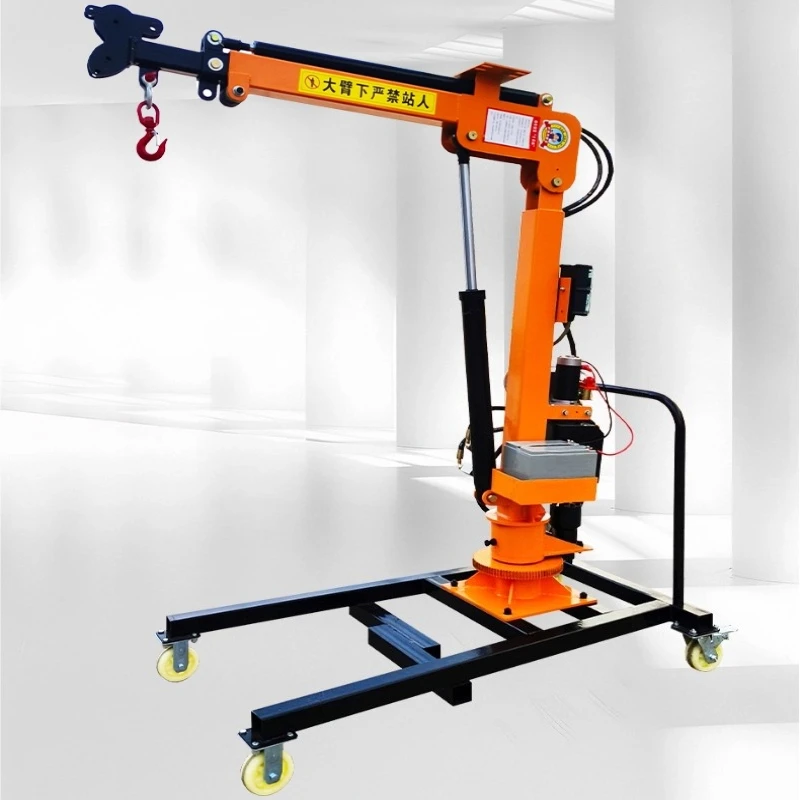 

All-electric mobile hydraulic crane vehicle-mounted small lift hoist mobile small crane lifting