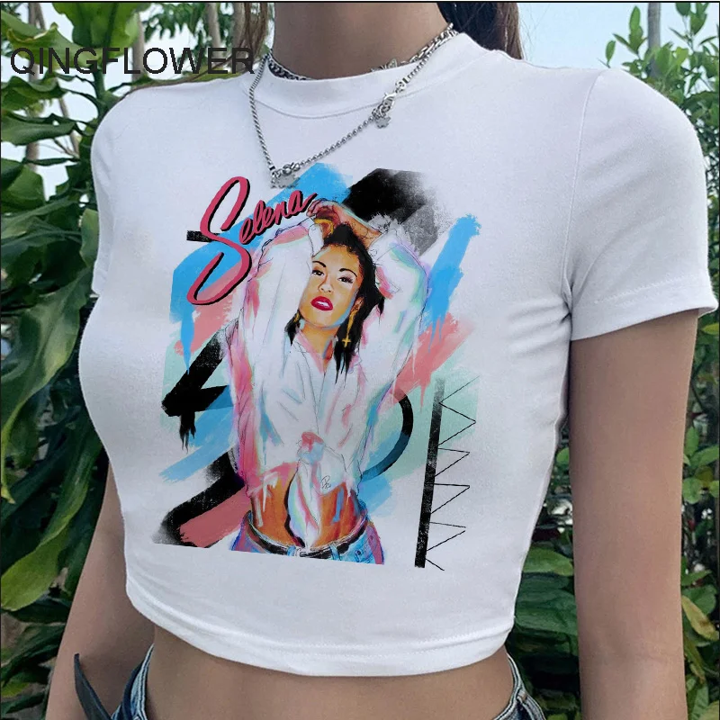 Selena Quintanilla-Camiseta para mujer, ropa de calle ulzzang tumblr, Camisetas estampadas informales, camiseta vintage para mujer