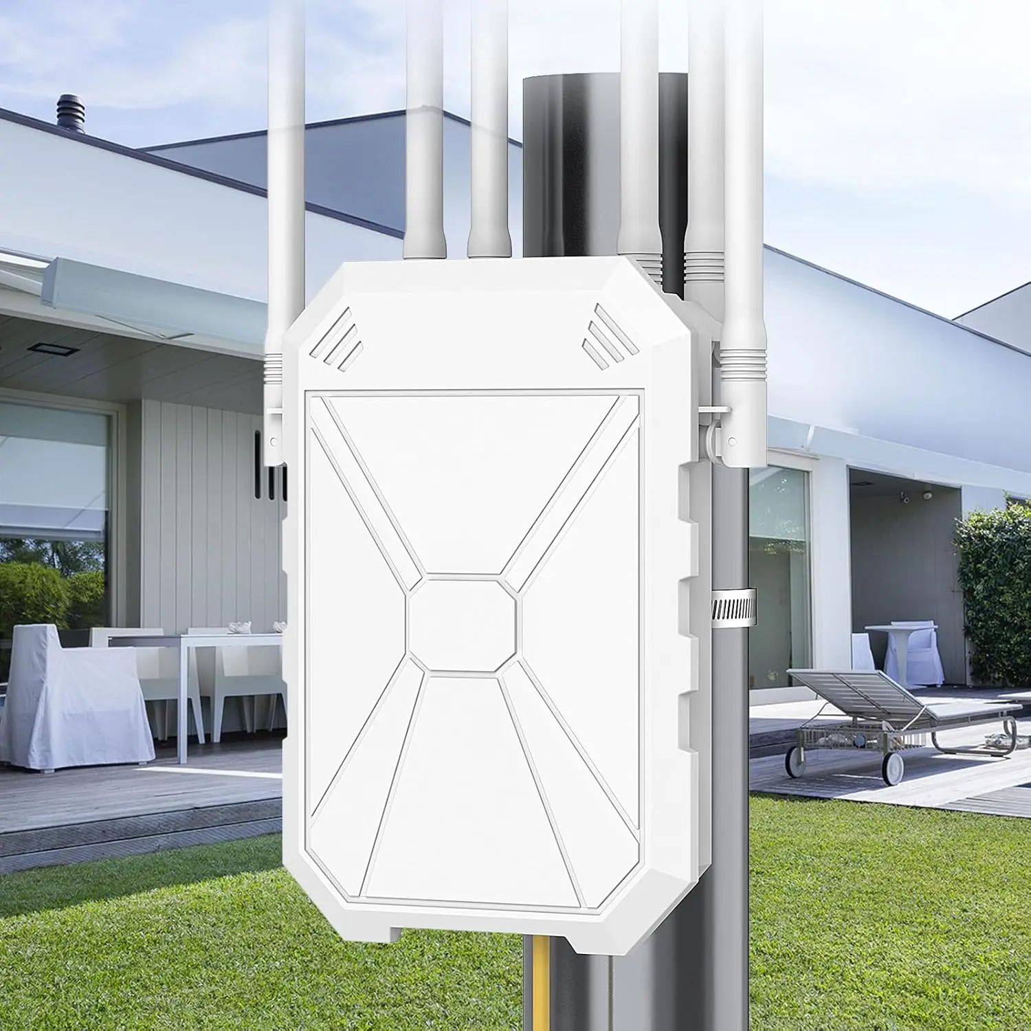 

AX3000 WiFi Extender Outdoor, Weatherproof IP67, PoE Powered for Starlink, Cameras, RV Use