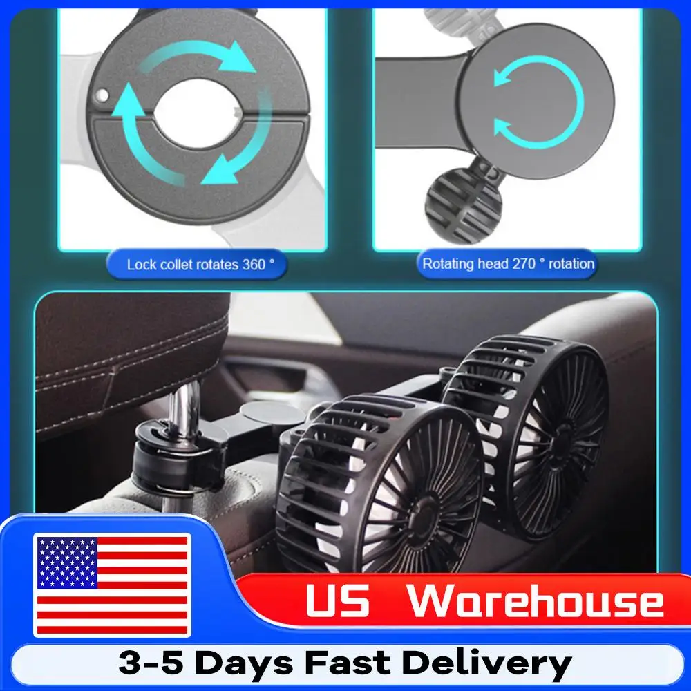 

Вентилятор охлаждения спинки автомобильного сиденья 12В/24В с USB-зарядкой, электрический охладитель для сидений автомобиля, внедорожника, седана