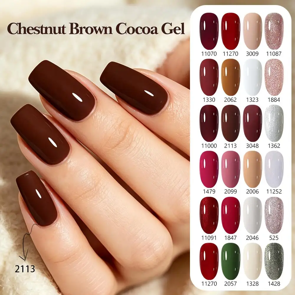 Clou Beaute Autumn Winter Gel Nail Polish Luxury Maillard Caramel Burgundy Dark Green UV LED Gel Varnish Nail Art Manicure