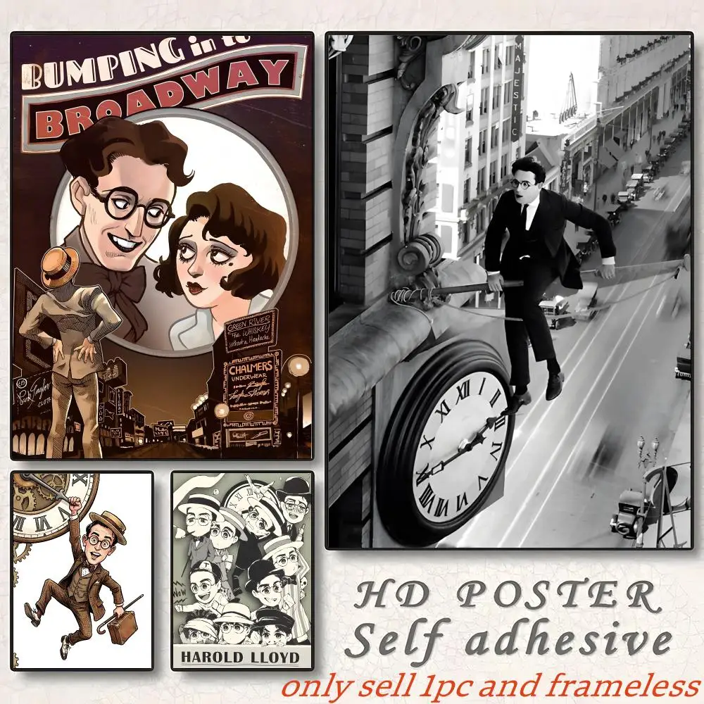 Poster Gift with prints Home bedroom living room decoration promotion and display Renowned Comedian H-Harold Lloyd