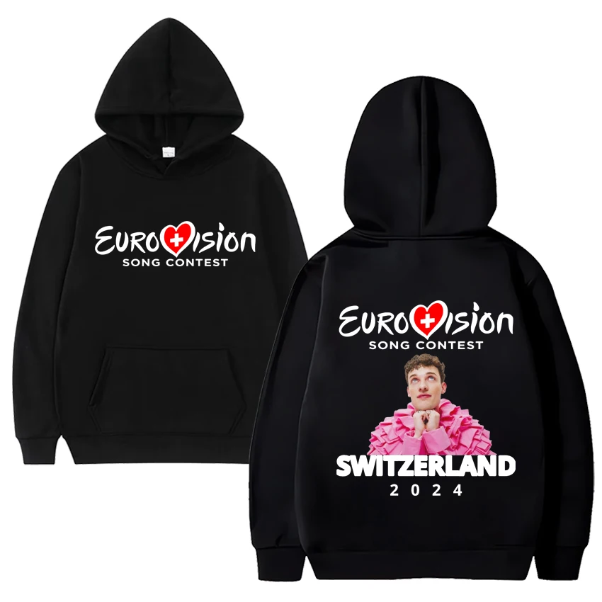 Eurovision 2024 Event Nemo Mettler Graphic Hoodie Men Women Fashion Fleece Long Sleeve Sweatshirt Unisex Casual Oversized Tops