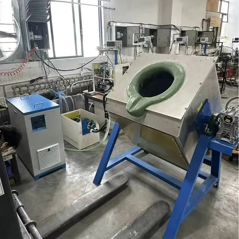 Portable Medium-Frequency Induction Furnace With Motor, Used For On-Site Metal Processing And Repair, High Capacity 1- 1000Kg