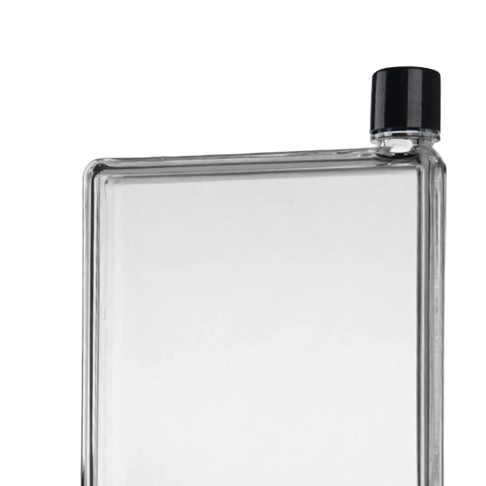 Flat Water Bottle Leakproof Drinkware Can Put in Handbags, Suitcases Easy to Fill Transparent Drink Bottle for Camping Outdoor