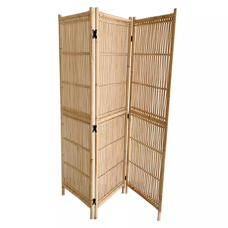 

Japanese rattan woven screen simple folding screen entrance mobile homestay partition natural Indonesian rattan living room home