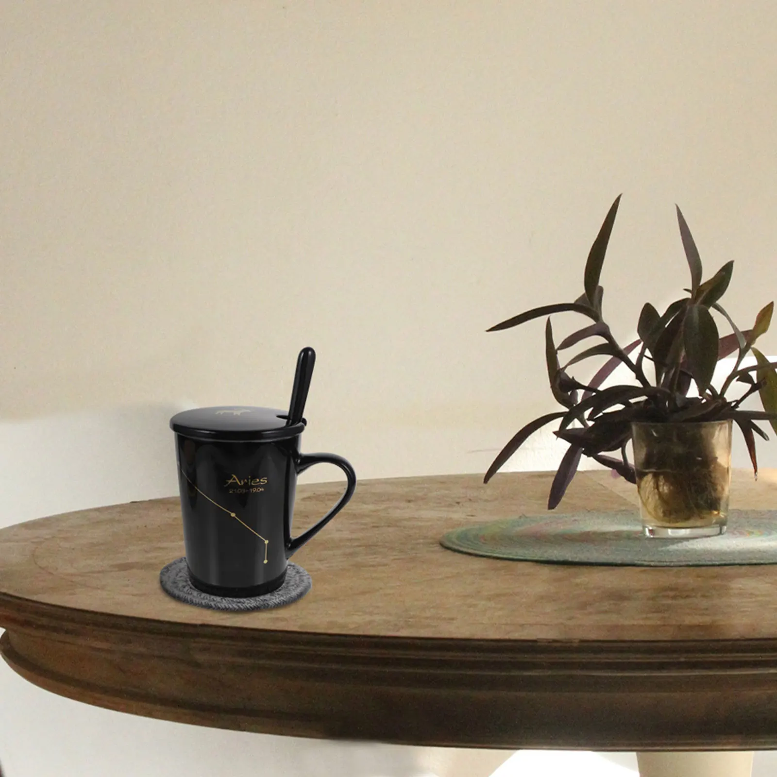 

8Pcs Woven Cotton Coasters Round Cup Mats Insulation Placemats for Plates Scratches Stain Protection Decor Bowl Mats