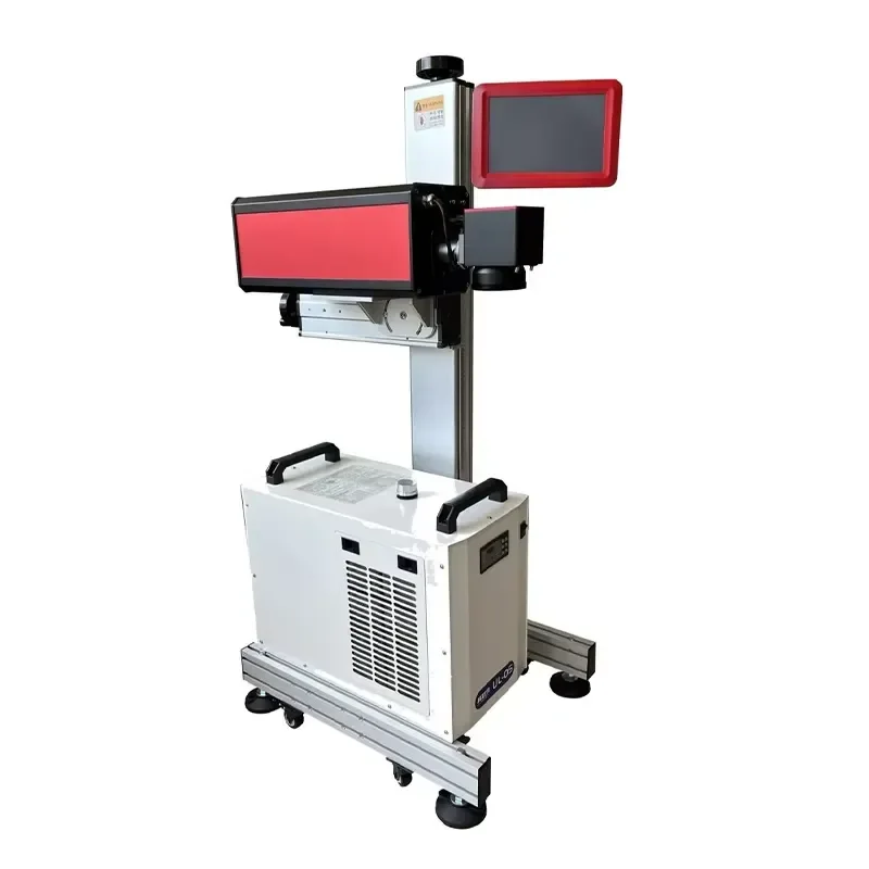 Automatic Flying 720° Rotatable High Speed CO2 Laser Printer for YAOMATEC Food Beverage Cosmetic Hardware Electronics