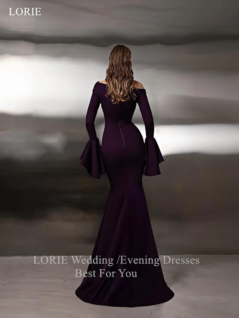 LORIE Elegant Purple Evening Dresses Sequined Mermaid Evening Prom Dress Maxi Bodybon Floor-Length Prom Gowns Customized