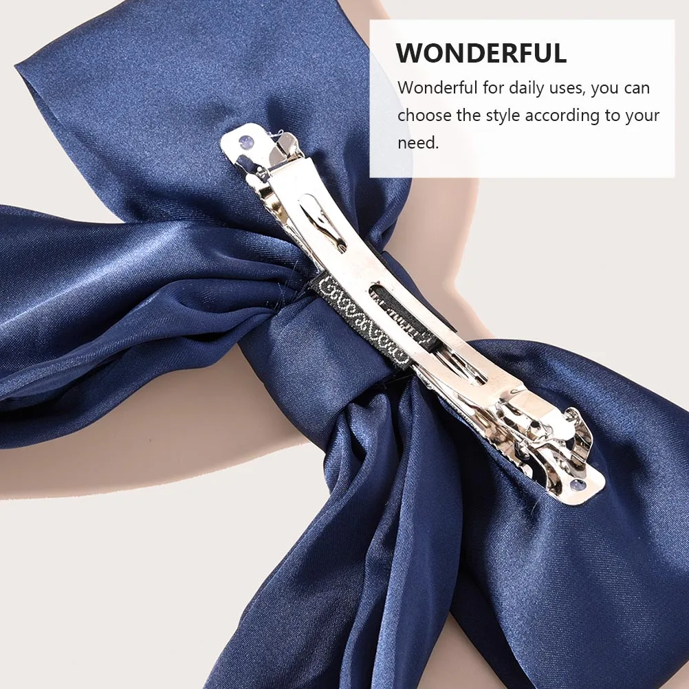 

2Pcs Bow Clip Women Headdress Accessory Blue Headdress Gift Bow Girl Hair Clip Hairpin Hair Styling Tools